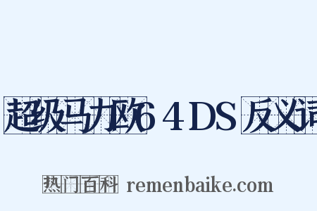 超级马力欧64DS反义词是什么意思的图片